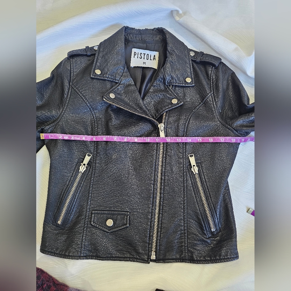 Pistola Black PU Leather Jacket for Women Medium - Picture 14 of 16